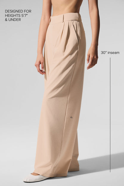 High-Waist Dreamscape Trouser (Regular) - Macadamia