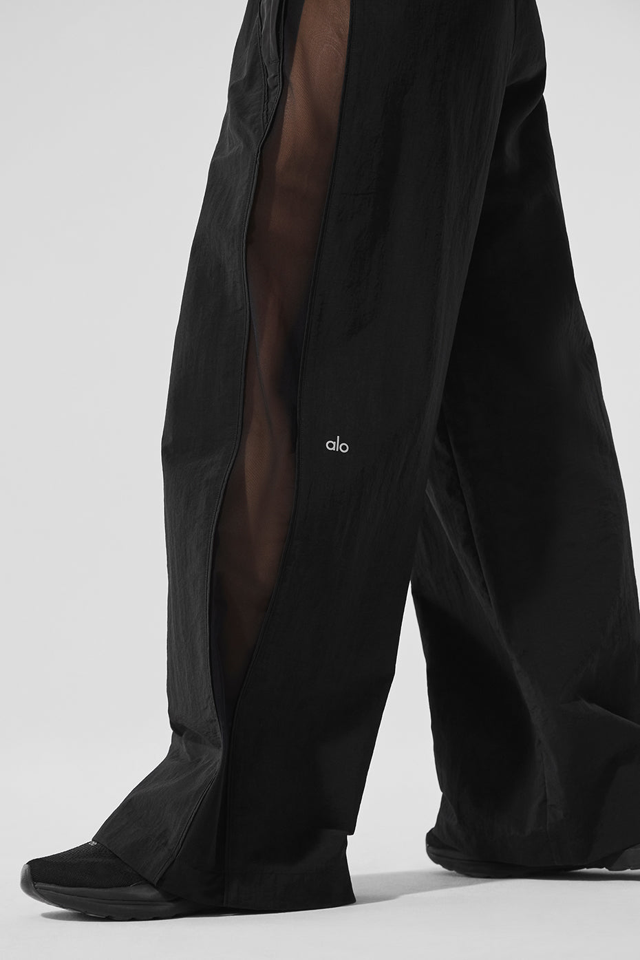 High-Waist Origin Wide Leg Track Pant - Black