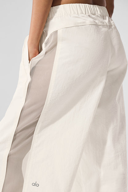 High-Waist Origin Wide Leg Track Pant - Ivory