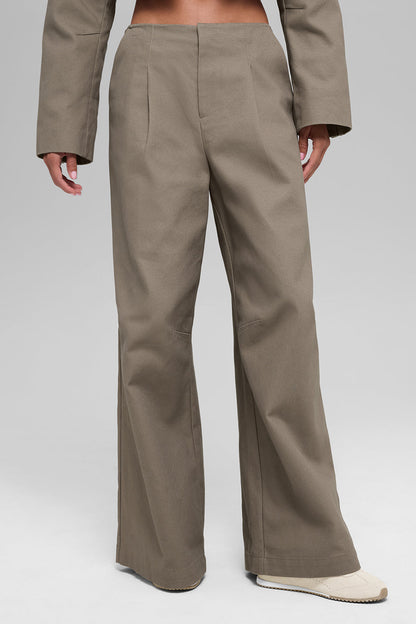 High-Waist Main Character Wide Leg Trouser - Light Cocoa