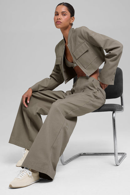 High-Waist Main Character Wide Leg Trouser - Light Cocoa
