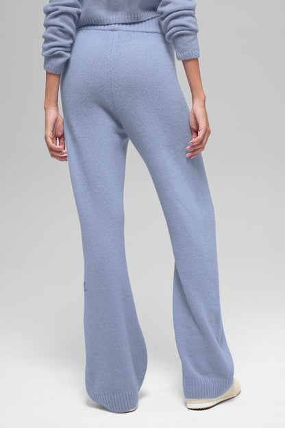 Wool Cashmere High-Waist New Class Wide Leg Pant - Winter Frost