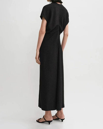 Women's Crinkled Viscose Blend Maxi Dress